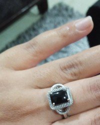 Happy customer with Amazing quality of Black Sapphire Ring