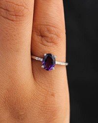 Happy Customer with Amethyst Ring