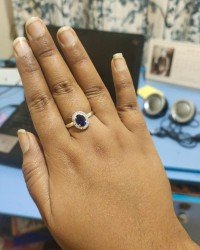 Happy Customer with Blue Sapphire Ring