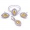 redgem silver 925 jewellery set zircon yellow jacb1 women's fashion redgem silver 925 jewellery set zircon yellow redgem 1190