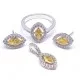 redgem silver 925 jewellery set zircon yellow jacb1 women's fashion redgem silver 925 jewellery set zircon yellow redgem 1190
