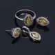redgem silver 925 jewellery set zircon yellow jacb1 women's fashion redgem silver 925 jewellery set zircon yellow redgem 1190
