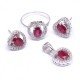 redgem silver jewellery set natural ruby pink jacb10 women's fashion redgem silver jewellery set natural ruby pink redgem 1197