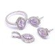 redgem silver 925 jewellery set zircon purple jacb14 women's fashion redgem silver 925 jewellery set zircon purple redgem 1201