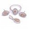 Redgem Silver 925 Jewellery Set Zircon Orange