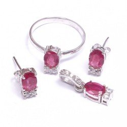 redgem 925 jewellery set natural garnet red jacb28 women's fashion redgem 925 jewellery set natural garnet red redgem 1214