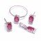 redgem 925 silver jewellery set natural ruby pink jacb16 women's fashion redgem 925 silver jewellery set natural ruby pink redgem 1203