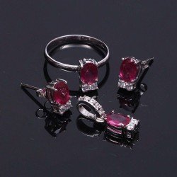 redgem 925 jewellery set natural garnet red jacb28 women's fashion redgem 925 jewellery set natural garnet red redgem 1214