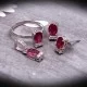 redgem 925 silver jewellery set natural ruby pink jacb16 women's fashion redgem 925 silver jewellery set natural ruby pink redgem 1203