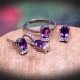 redgem silver 925 jewellery set amethyst purple jacb20 women's fashion redgem silver 925 jewellery set amethyst purple redgem 1207