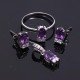 redgem silver 925 jewellery set amethyst purple jacb20 women's fashion redgem silver 925 jewellery set amethyst purple redgem 1207