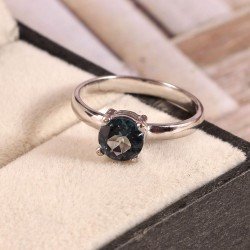 Redgem Silver 925 Jewellery Set Natural London Blue Topaz