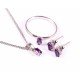 silver 925 jewellery set natural amethyst purple jacb30 women's fashion silver 925 jewellery set natural amethyst purple redgem 1216