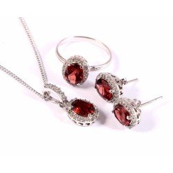 redgem 925 jewellery set natural garnet red jacb28 women's fashion redgem 925 jewellery set natural garnet red redgem 1214