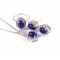 redgem natural blue sapphire silver 925 stud earrings jaer31 women's fashion natural blue sapphire stud earrings - sterling silver gemstone jewelry redgem 402