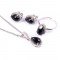 redgem silver 925 jewellery set natural blackstar black jacb55 women's fashion redgem silver 925 jewellery set natural blackstar black redgem 1238