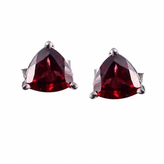 redgem silver stud jewelery earrings natural garnet red jaer11 women's fashion redgem silver stud jewelery earrings natural garnet red redgem 386