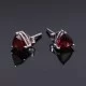 redgem silver stud jewelery earrings natural garnet red jaer11 women's fashion redgem silver stud jewelery earrings natural garnet red redgem 386