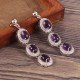 redgem natural amethyst 925 silver dangle earrings jaer110 women's fashion redgem natural amethyst 925 silver dangle earrings redgem 476