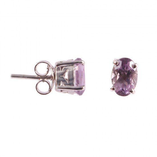 redgem silver stud earrings precious gem natural amethyst purple jaer117 women's fashion redgem silver stud earrings precious gem natural amethyst purple redgem 483