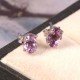 redgem silver stud earrings precious gem natural amethyst purple jaer117 women's fashion redgem silver stud earrings precious gem natural amethyst purple redgem 483