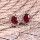 redgem silver stud earrings precious gemstone natural ruby red jaer131 women's fashion redgem silver stud earrings precious gemstone natural ruby red redgem 496