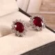 redgem silver stud earrings precious gemstone natural ruby red jaer131 women's fashion redgem silver stud earrings precious gemstone natural ruby red redgem 496