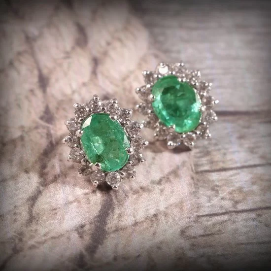 redgem natural emerald green 925 silver stud earrings jaer133 women's fashion redgem natural emerald green 925 silver stud earrings redgem 498