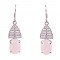 redgem jewelery silver dangle earrings natural rose quartz pink jaer134 women's fashion redgem jewelery silver dangle earrings natural rose quartz pink redgem 499