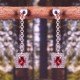 redgem 925 silver dangle earrings precious gem natural garnet red jaer143 women's fashion redgem 925 silver dangle earrings precious gem natural garnet red redgem 508