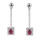 redgem natural garnet red precious gem 925 silver dangle earrings jaer144 women's fashion redgem natural garnet red precious gem 925 silver dangle earrings redgem 509