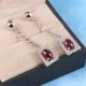 redgem natural garnet red precious gem 925 silver dangle earrings jaer144 women's fashion redgem natural garnet red precious gem 925 silver dangle earrings redgem 509
