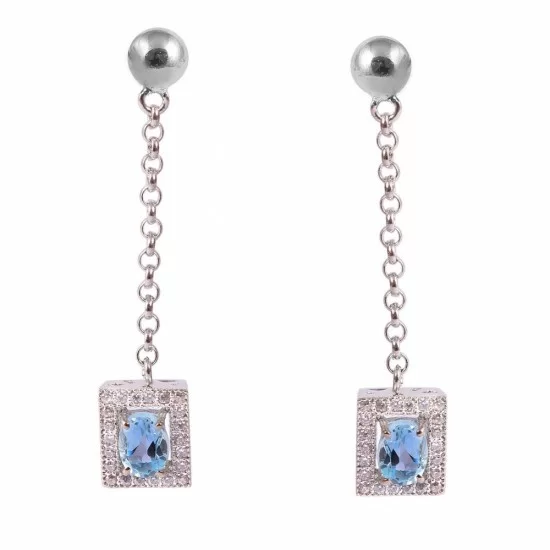redgem silver dangle earrings natural sky blue topaz sky blue jaer148 women's fashion redgem silver dangle earrings natural sky blue topaz sky blue redgem 512