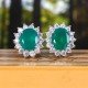 redgem silver jewelery stud earrings natural onyx green jaer157 women's fashion redgem silver jewelery stud earrings natural onyx green redgem 521