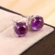 redgem 925 silver stud earrings natural amethyst purple jaer159 women's fashion redgem 925 silver stud earrings natural amethyst purple redgem 523
