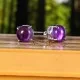 redgem 925 silver stud earrings natural amethyst purple jaer159 women's fashion redgem 925 silver stud earrings natural amethyst purple redgem 523