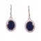 redgem silver dangle earrings natural blue sapphire jaer165 women's fashion redgem silver dangle earrings natural blue sapphire redgem 528