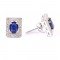 silver stud earrings precious gem natural blue sapphire jaer170 women's fashion silver stud earrings precious gem natural blue sapphire redgem 533