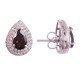 redgem silver stud earrings natural smoky quartz brown jaer188 women's fashion redgem silver stud earrings natural smoky quartz brown redgem 551