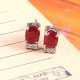 redgem silver stud earrings natural ruby red jaer198 women's fashion redgem silver stud earrings natural ruby red redgem 560