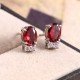 redgem precious gem natural garnet red 925 silver stud earrings jaer204 women's fashion redgem precious gem natural garnet red 925 silver stud earrings redgem 566