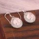 redgem silver dangle earrings natural rose quartz pink jaer205 women's fashion redgem silver dangle earrings natural rose quartz pink redgem 567