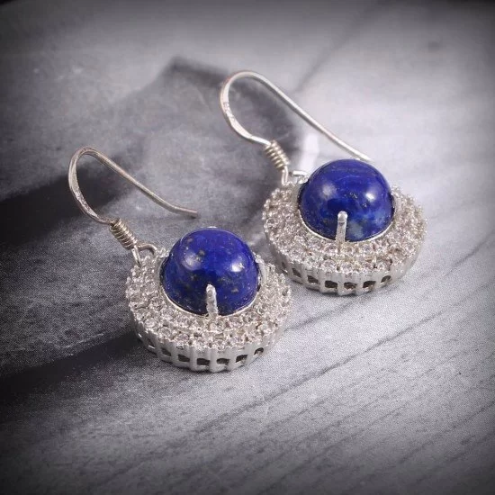 redgem silver dangle earrings natural lapis lazuli blue jaer209 women's fashion redgem silver dangle earrings natural lapis lazuli blue redgem 571