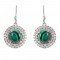 redgem silver dangle earrings natural malachite green jaer212 women's fashion redgem silver dangle earrings natural malachite green redgem 574