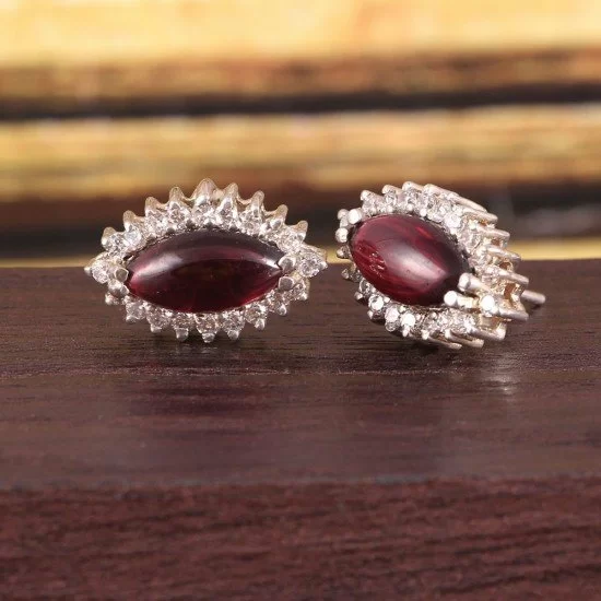 Buy Tiny Gemstone Gold Studs Earrings, Earrings Stud, Garnet Gold Earrings,  Gifts for Her, Gemstone Stud Earrings, Jewelry for Women Online in India -  Etsy