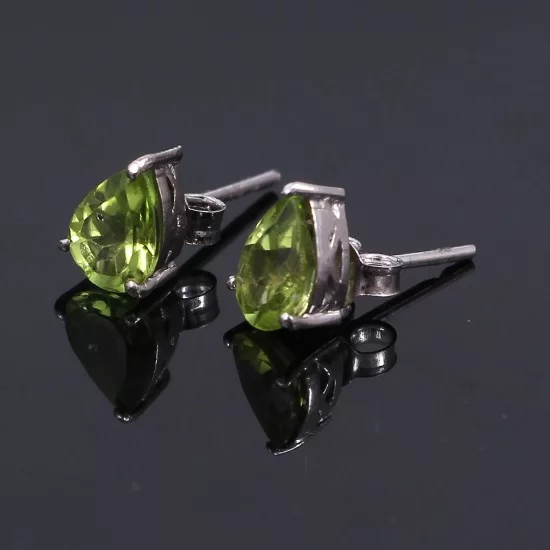 redgem 925 silver stud earrings natural peridot green jaer23 women's fashion redgem 925 silver stud earrings natural peridot green redgem 396
