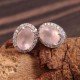 redgem 925 silver stud earrings natural rose quartz pink jaer239 women's fashion redgem 925 silver stud earrings natural rose quartz pink redgem 601