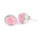 redgem jewelery silver stud earrings natural rose quartz pink jaer259 women's fashion redgem jewelery silver stud earrings natural rose quartz pink redgem 621