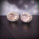 redgem jewelery silver stud earrings natural rose quartz pink jaer259 women's fashion redgem jewelery silver stud earrings natural rose quartz pink redgem 621