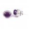 redgem silver jewelery stud earrings natural amethyst purple jaer260 women's fashion redgem silver jewelery stud earrings natural amethyst purple redgem 622